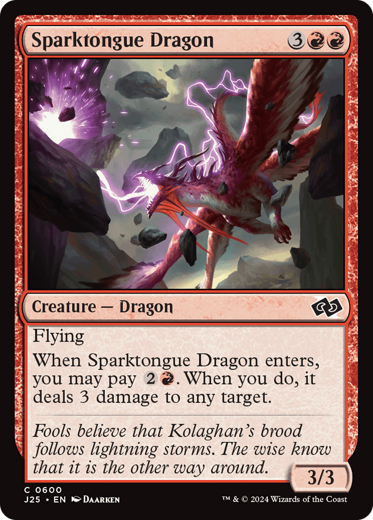 Sparktongue Dragon [Foundations Jumpstart] MTG Single Magic: The Gathering  | Multizone: Comics And Games