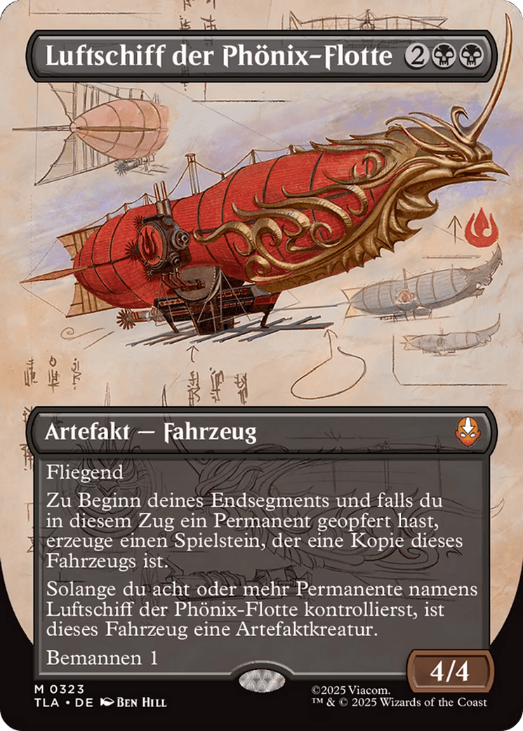 Phoenix Fleet Airship (Borderless) [Avatar: The Last Airbender] MTG Single Magic: The Gathering  | Multizone: Comics And Games