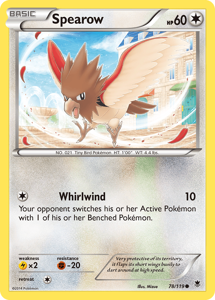 Spearow (78/119) [XY: Phantom Forces] Pokemon Single Pokémon  | Multizone: Comics And Games