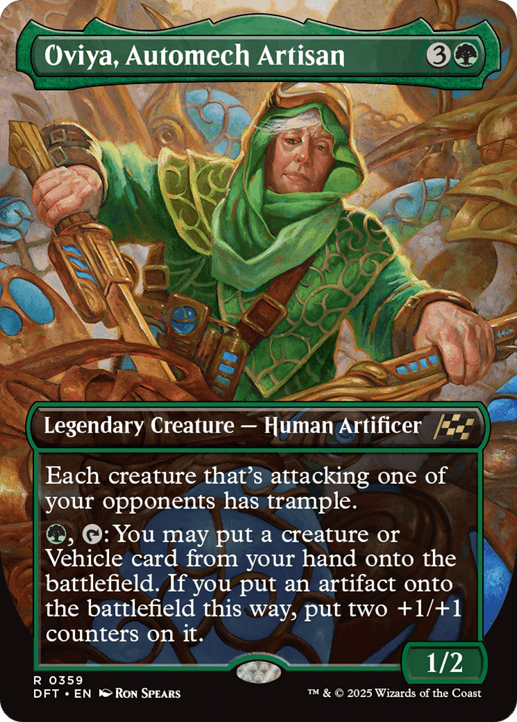 Oviya, Automech Artisan (Borderless) [Aetherdrift] MTG Single Magic: The Gathering  | Multizone: Comics And Games