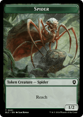 Spider // Blood Double-Sided Token [Bloomburrow Commander Tokens] MTG Single Magic: The Gathering  | Multizone: Comics And Games