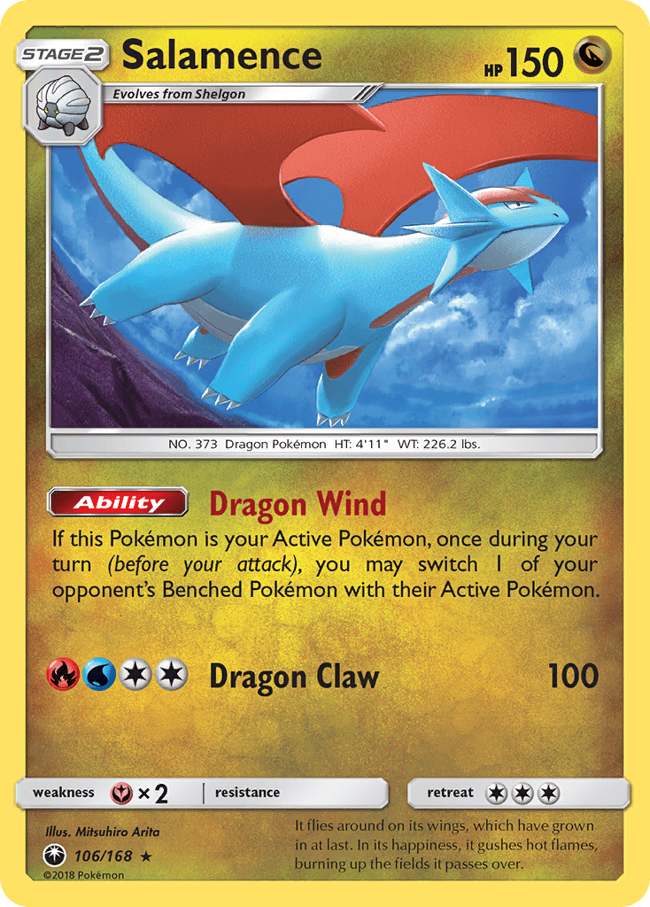 Salamence (106/168) [Sun & Moon: Celestial Storm] Pokemon Single Pokémon  | Multizone: Comics And Games