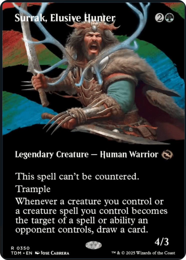 Surrak, Elusive Hunter (Borderless) [Tarkir: Dragonstorm] MTG Single Magic: The Gathering  | Multizone: Comics And Games