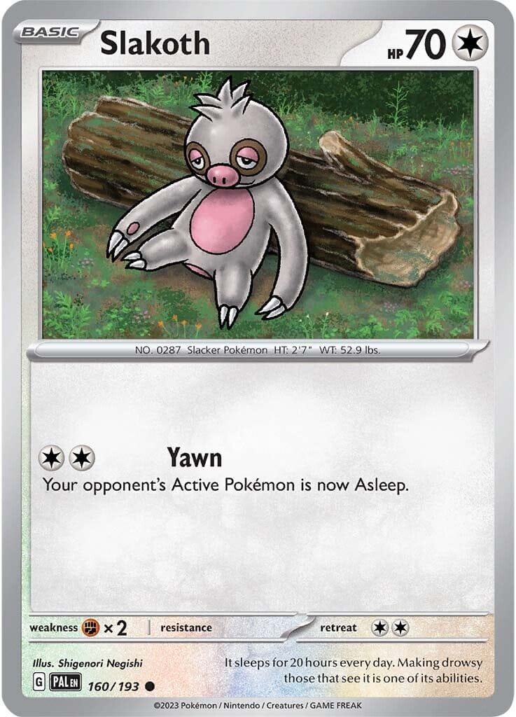 Slakoth (160/193) [Scarlet & Violet: Paldea Evolved] Pokemon Single Pokémon  | Multizone: Comics And Games