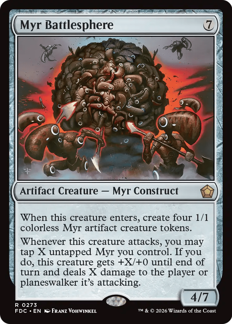 Myr Battlesphere [Foundations Commander] MTG Single Magic: The Gathering  | Multizone: Comics And Games