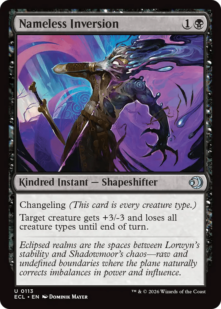 Nameless Inversion [Lorwyn Eclipsed] MTG Single Magic: The Gathering  | Multizone: Comics And Games