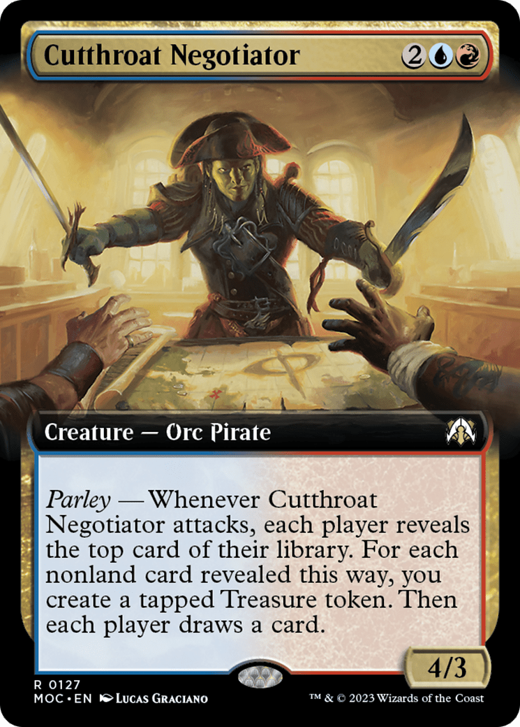 Cutthroat Negotiator (Extended Art) [March of the Machine Commander] MTG Single Magic: The Gathering  | Multizone: Comics And Games