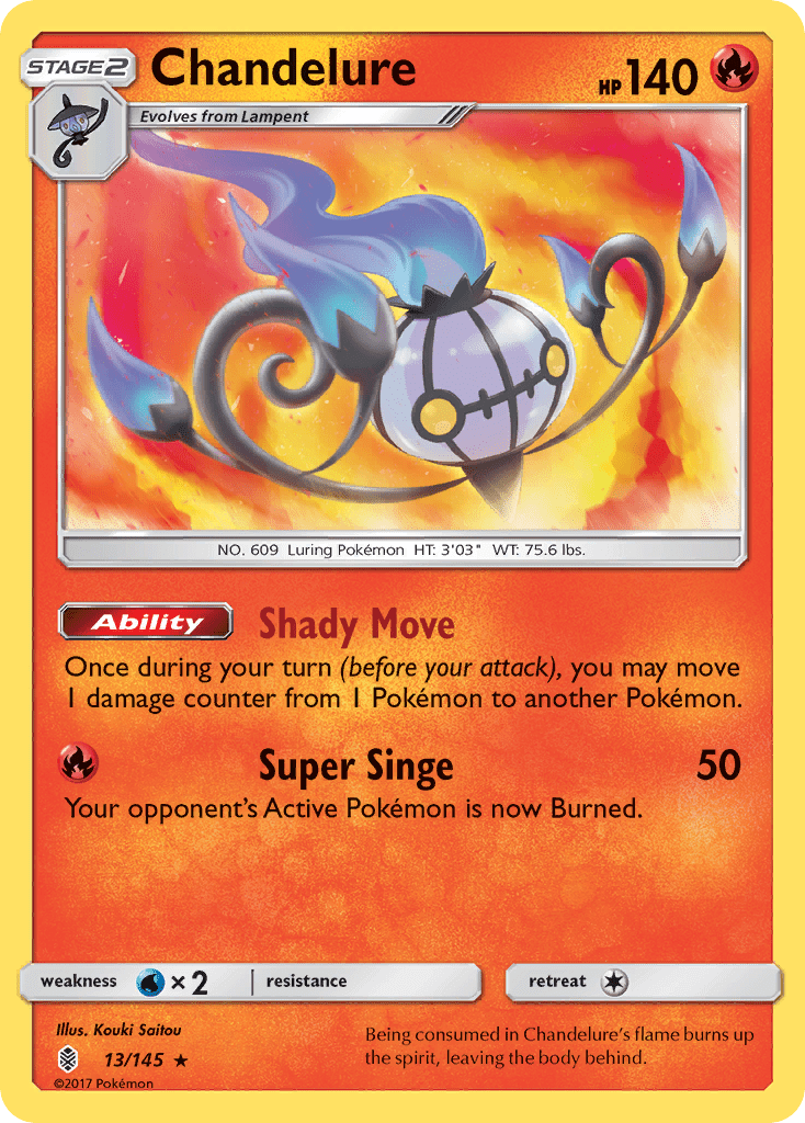 Chandelure (13/145) [Sun & Moon: Guardians Rising] Pokemon Single Pokémon  | Multizone: Comics And Games