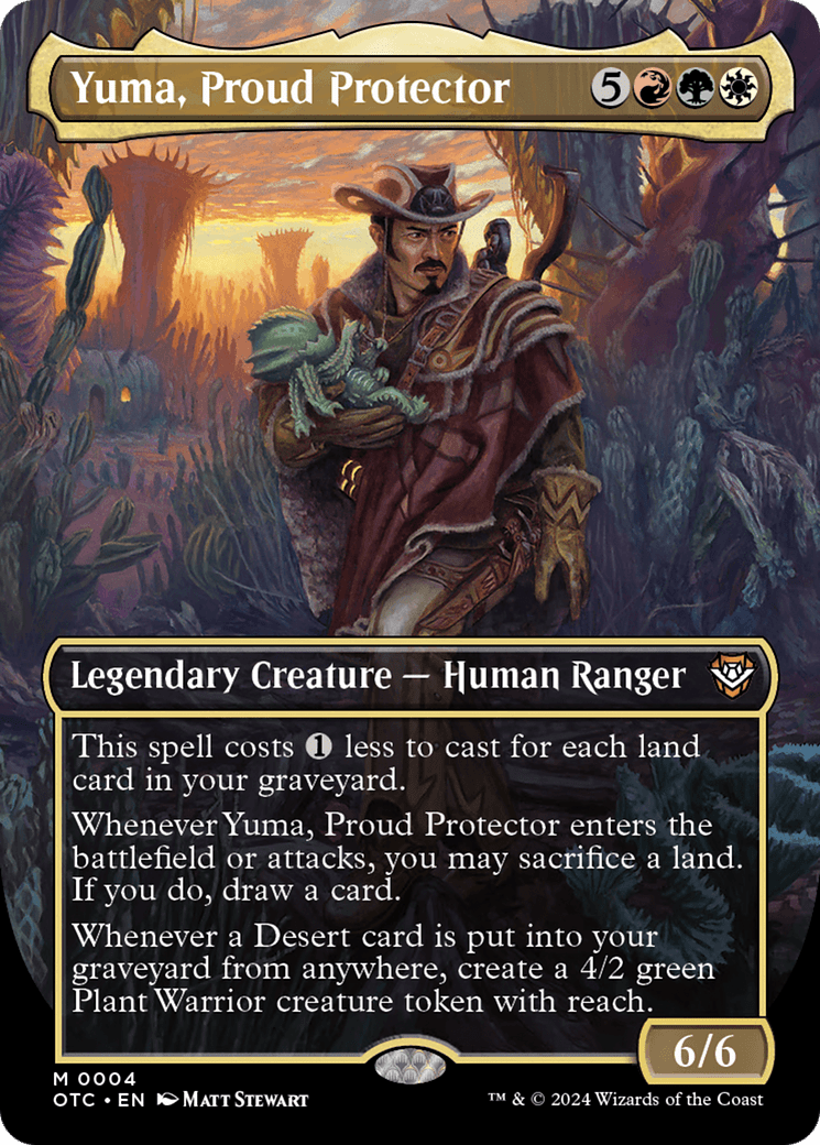 Yuma, Proud Protector (Borderless) [Outlaws of Thunder Junction Commander] MTG Single Magic: The Gathering  | Multizone: Comics And Games