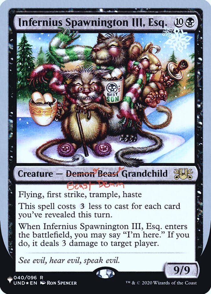 Infernius Spawnington III, Esq. (Unfinity Foil Edition) [The List] MTG Single Magic: The Gathering  | Multizone: Comics And Games