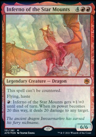 Inferno of the Star Mounts [Dungeons & Dragons: Adventures in the Forgotten Realms Prerelease Promos] MTG Single Magic: The Gathering  | Multizone: Comics And Games