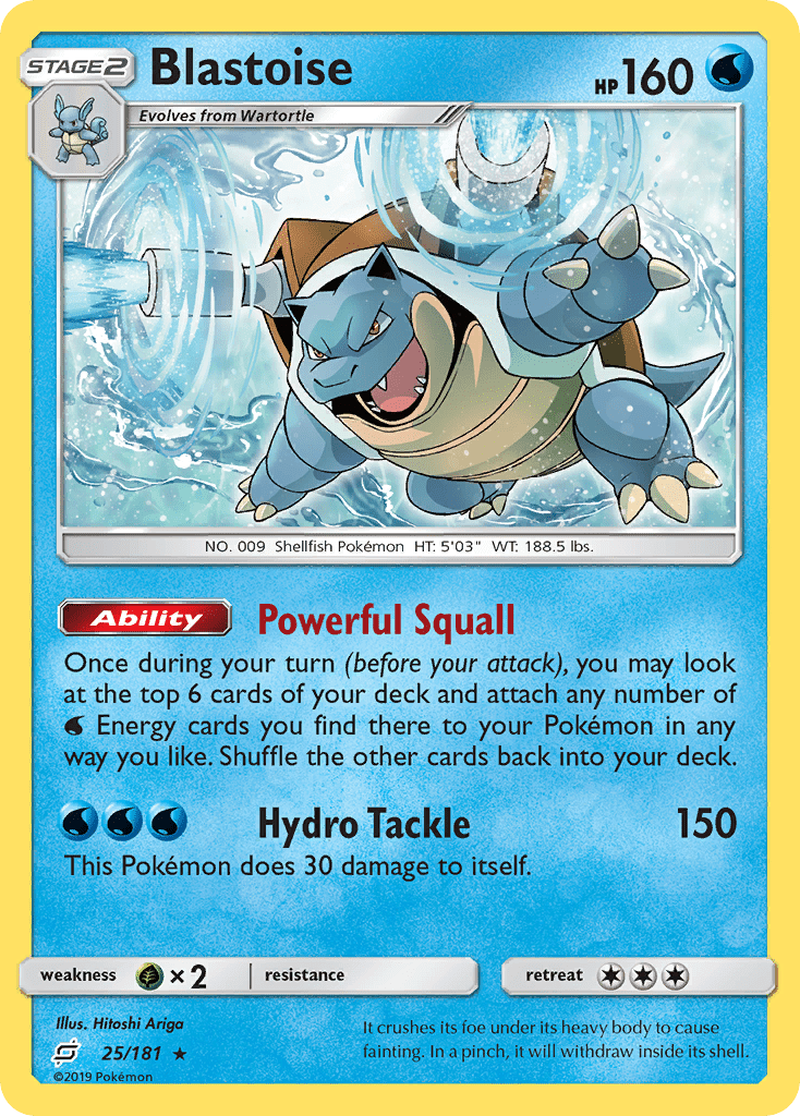 Blastoise (25/181) [Sun & Moon: Team Up] Pokemon Single Pokémon  | Multizone: Comics And Games