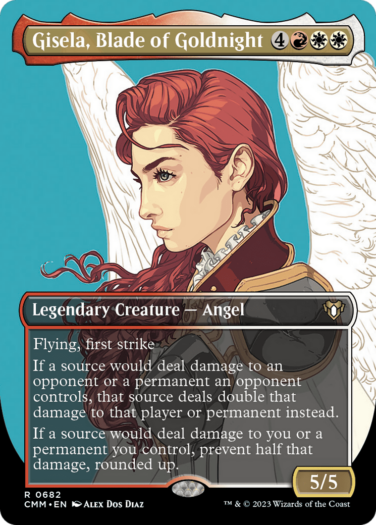 Gisela, Blade of Goldnight (Borderless Profile) [Commander Masters] MTG Single Magic: The Gathering  | Multizone: Comics And Games