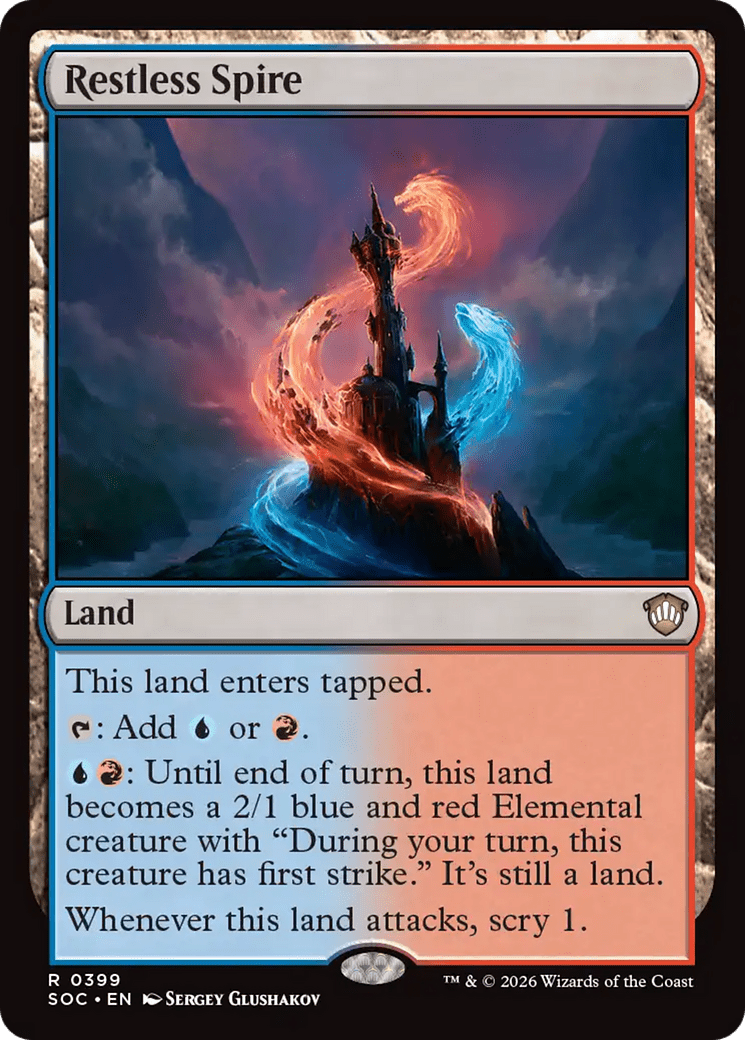 Restless Spire [Secrets of Strixhaven Commander] MTG Single Magic: The Gathering  | Multizone: Comics And Games