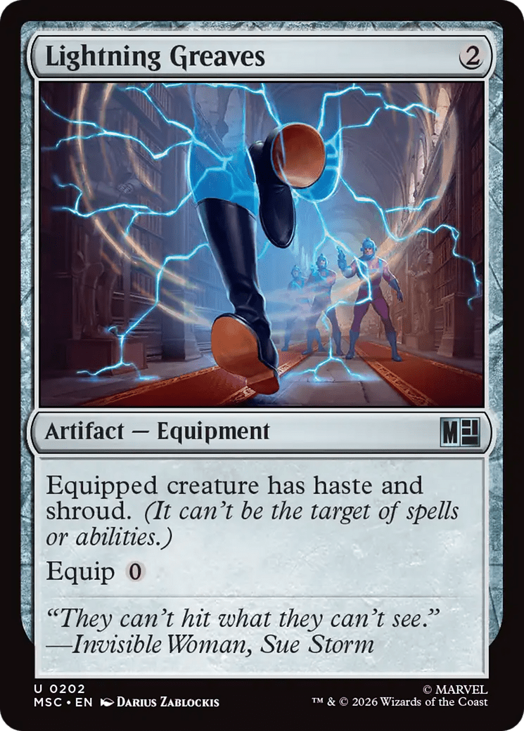 Lightning Greaves [Marvel Super Heroes Commander] MTG Single Magic: The Gathering  | Multizone: Comics And Games