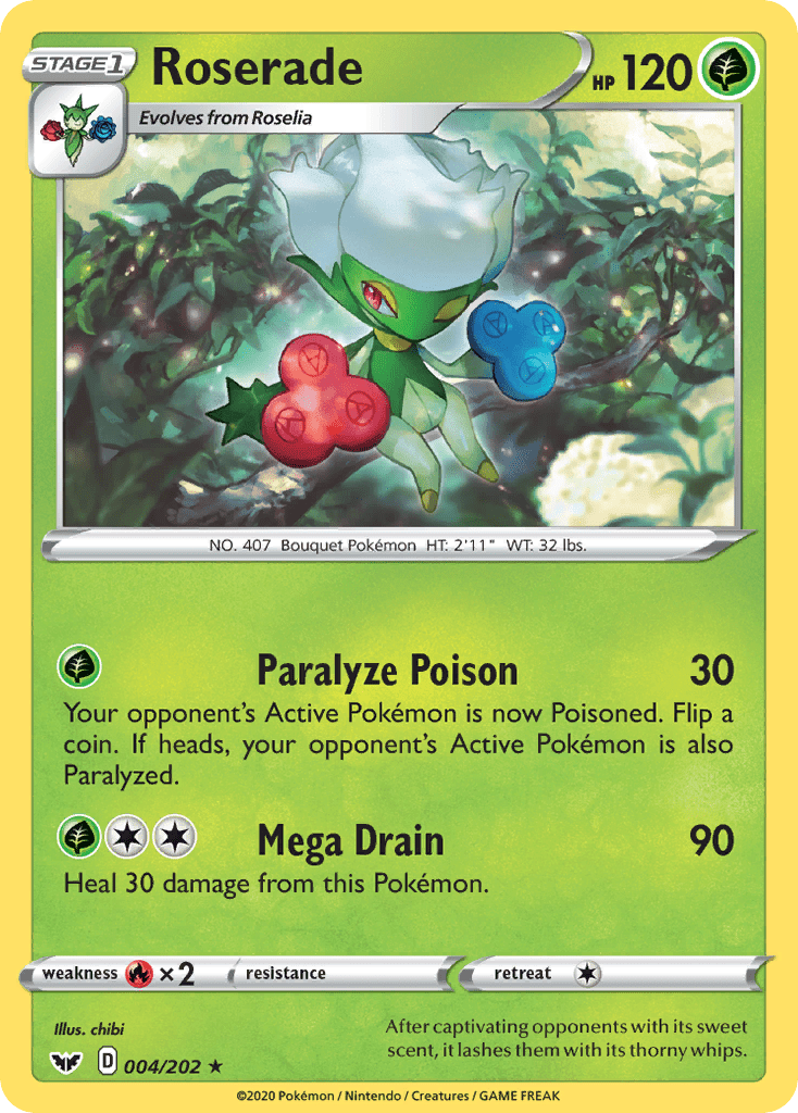 Roserade (004/202) [Sword & Shield: Base Set] Pokemon Single Pokémon  | Multizone: Comics And Games