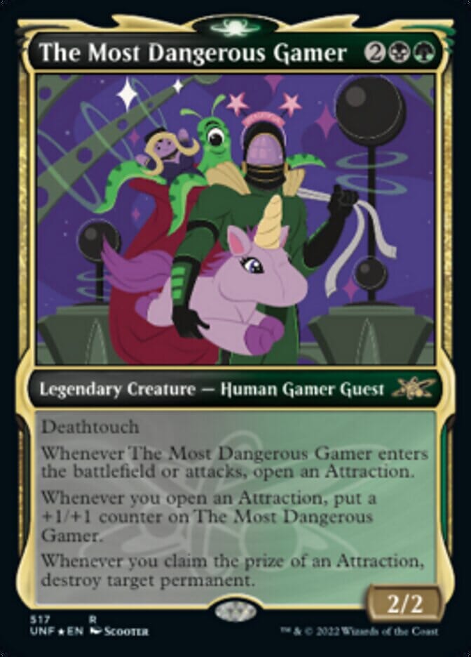 The Most Dangerous Gamer (Showcase) (Galaxy Foil) [Unfinity] MTG Single Magic: The Gathering  | Multizone: Comics And Games