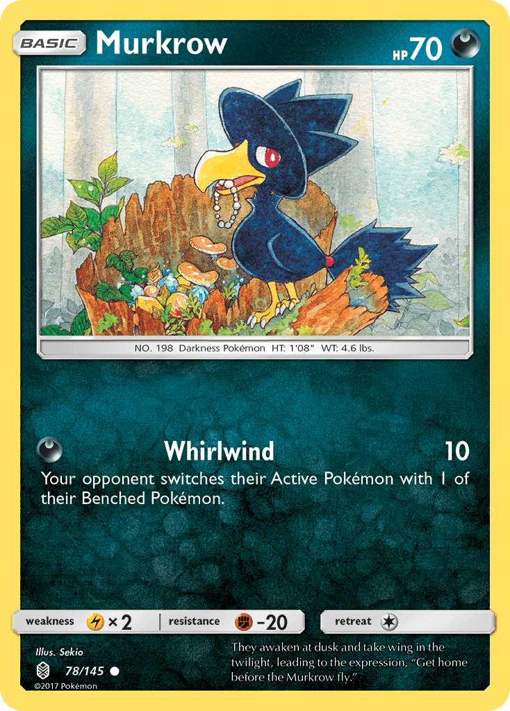 Murkrow (78/145) [Sun & Moon: Guardians Rising] Pokemon Single Pokémon  | Multizone: Comics And Games