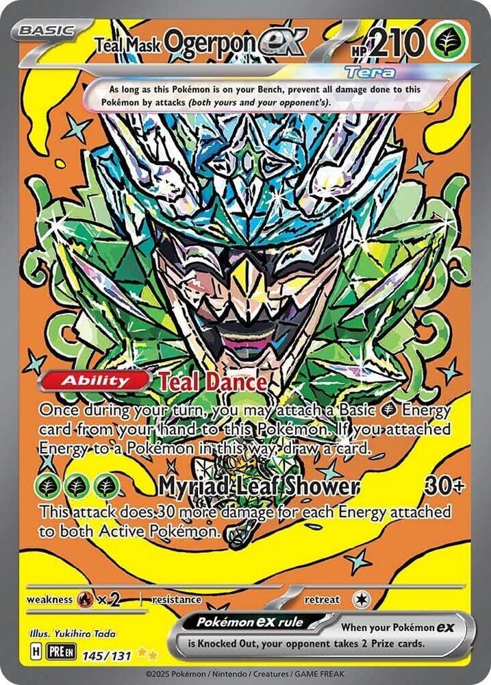 Teal Mask Ogerpon ex (145/131) [Scarlet & Violet: Prismatic Evolutions] Pokemon Single Pokémon  | Multizone: Comics And Games