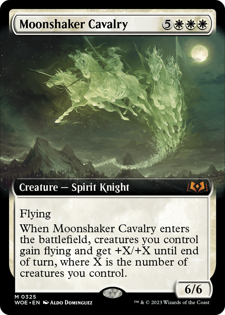 Moonshaker Cavalry (Extended Art) [Wilds of Eldraine] MTG Single Magic: The Gathering  | Multizone: Comics And Games