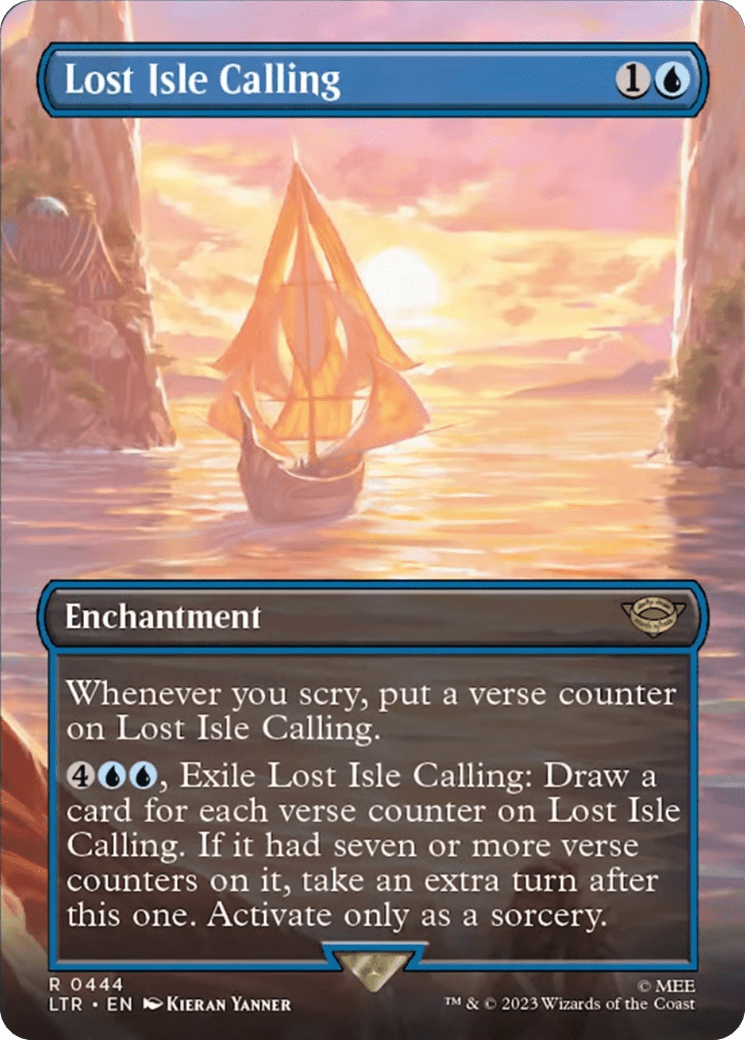 Lost Isle Calling (Borderless Alternate Art) [The Lord of the Rings: Tales of Middle-Earth] MTG Single Magic: The Gathering  | Multizone: Comics And Games