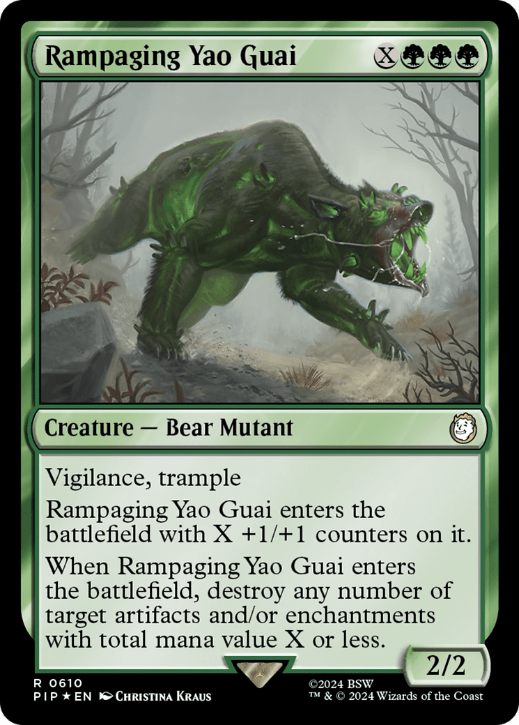 Rampaging Yao Guai (Surge Foil) [Fallout] MTG Single Magic: The Gathering  | Multizone: Comics And Games