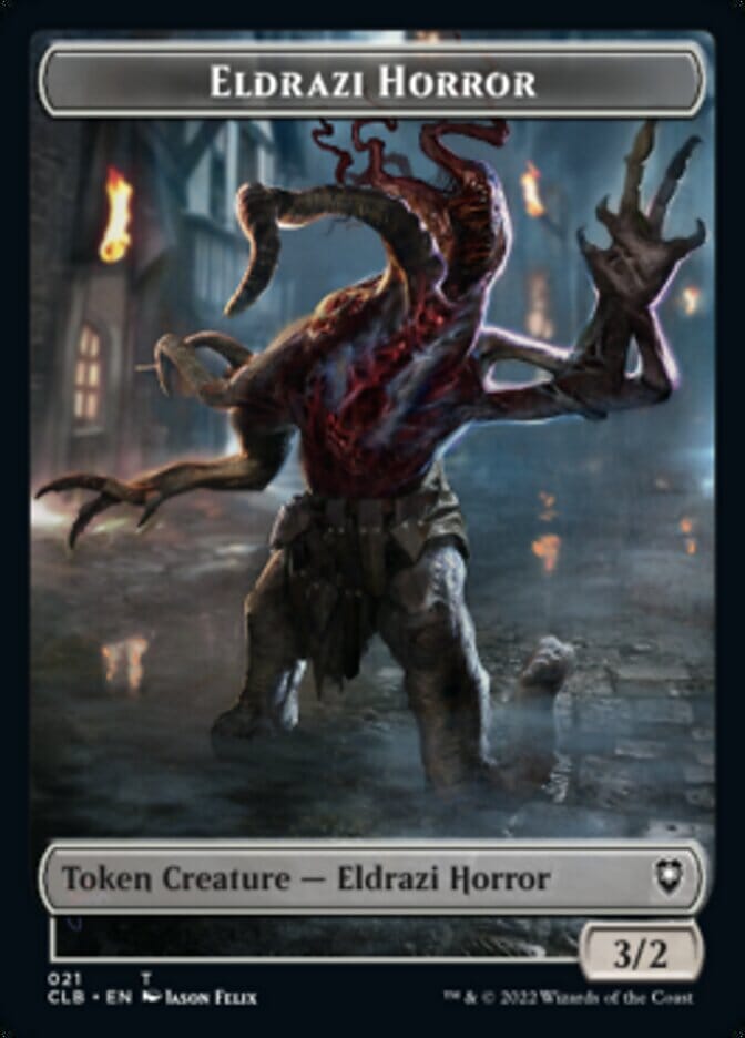 Horror // Eldrazi Horror Double-Sided Token [Commander Legends: Battle for Baldur's Gate Tokens] MTG Single Magic: The Gathering  | Multizone: Comics And Games