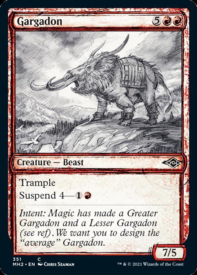 Gargadon (Sketch) [Modern Horizons 2] MTG Single Magic: The Gathering  | Multizone: Comics And Games