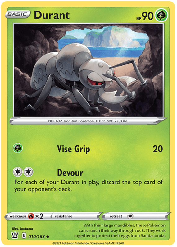 Durant (010/163) [Sword & Shield: Battle Styles] Pokemon Single Pokémon  | Multizone: Comics And Games