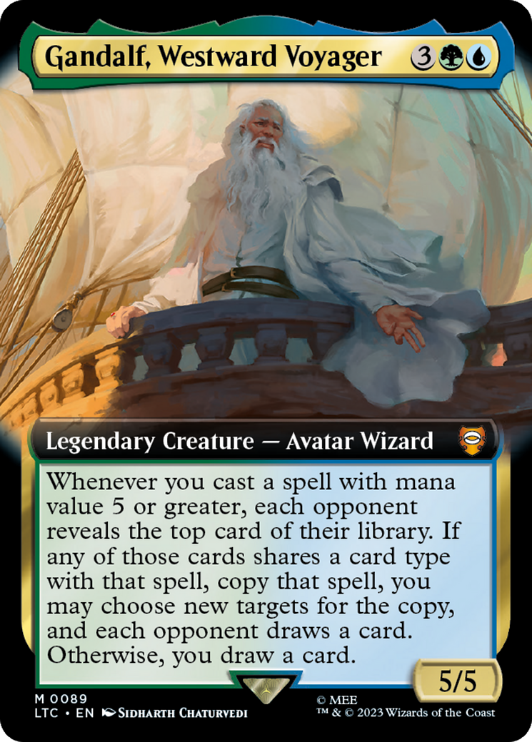 Gandalf, Westward Voyager (Extended Art) [The Lord of the Rings: Tales of Middle-Earth Commander] | Multizone: Comics And Games