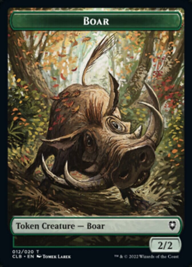 Boar Token [Commander Legends: Battle for Baldur's Gate Tokens] MTG Single Magic: The Gathering  | Multizone: Comics And Games
