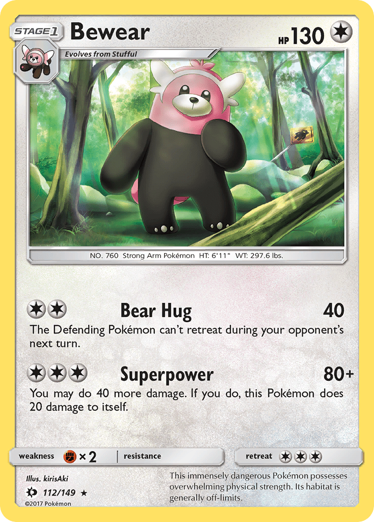 Bewear (112/149) [Sun & Moon: Base Set] Pokemon Single Pokémon  | Multizone: Comics And Games