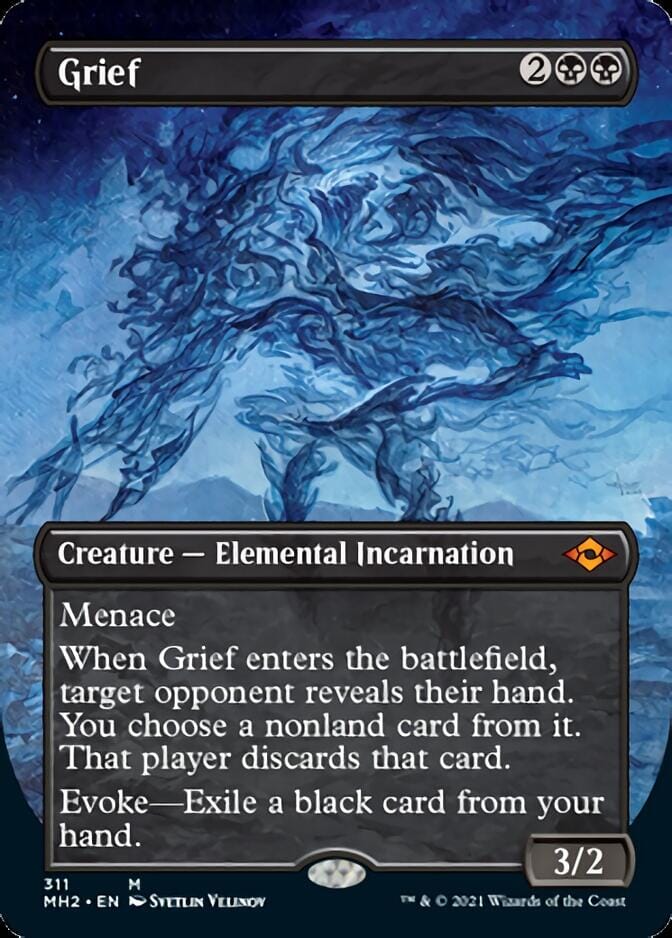 Grief (Borderless Alternate Art) [Modern Horizons 2] MTG Single Magic: The Gathering  | Multizone: Comics And Games