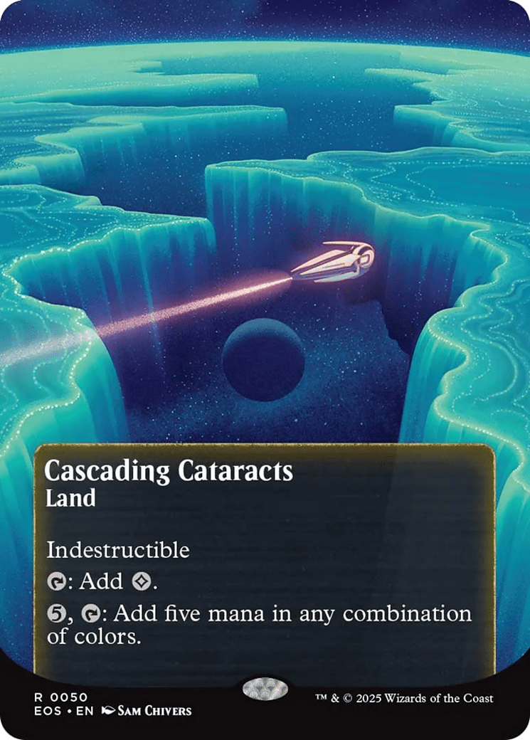 Cascading Cataracts Art Card (50/54) [Edge of Eternities Art Series] MTG Single Magic: The Gathering  | Multizone: Comics And Games