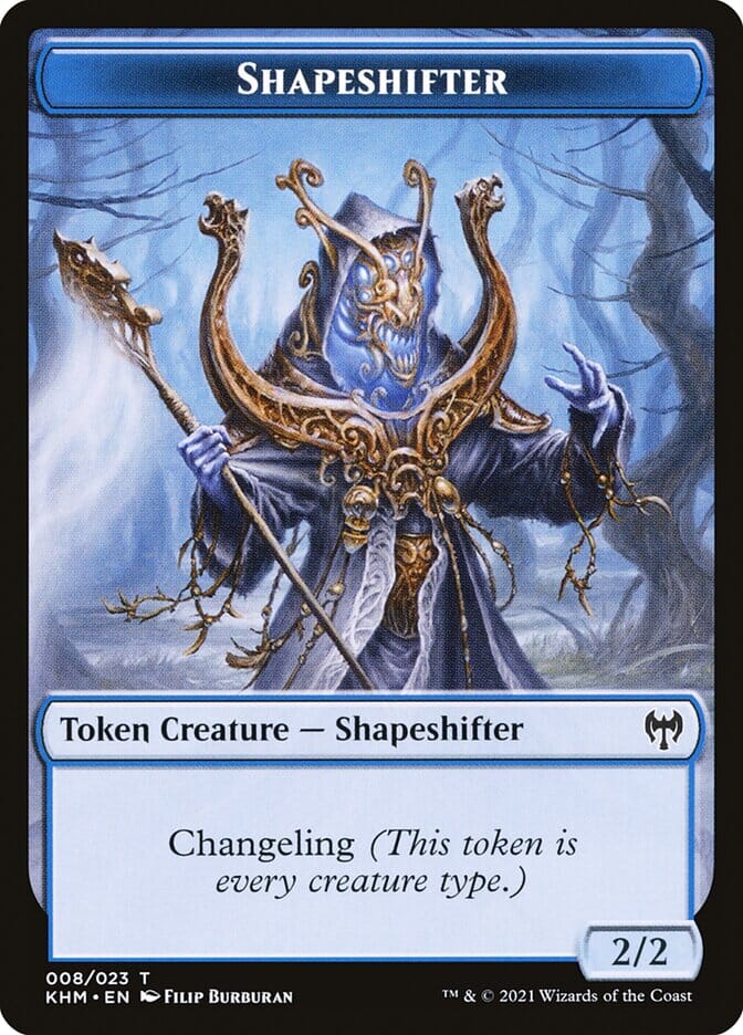 Human Warrior // Shapeshifter Double-Sided Token [Kaldheim Tokens] MTG Single Magic: The Gathering  | Multizone: Comics And Games