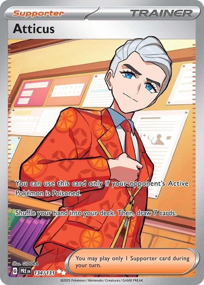 Atticus (134/131) [Scarlet & Violet: Prismatic Evolutions] Pokemon Single Pokémon  | Multizone: Comics And Games