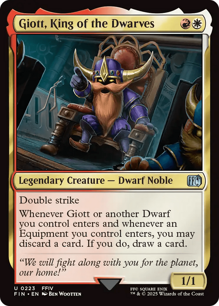 Giott, King of the Dwarves [FINAL FANTASY] MTG Single Magic: The Gathering  | Multizone: Comics And Games