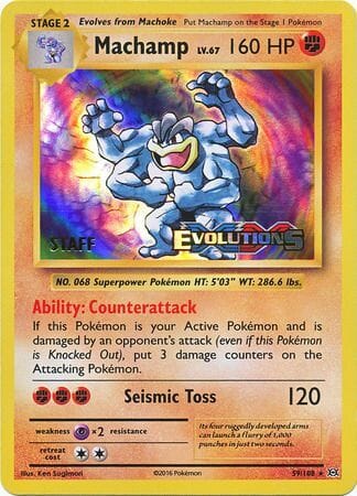 Machamp (59/108) (XY Evolutions Staff Prerelease) [XY: Black Star Promos] Pokemon Single Pokémon  | Multizone: Comics And Games