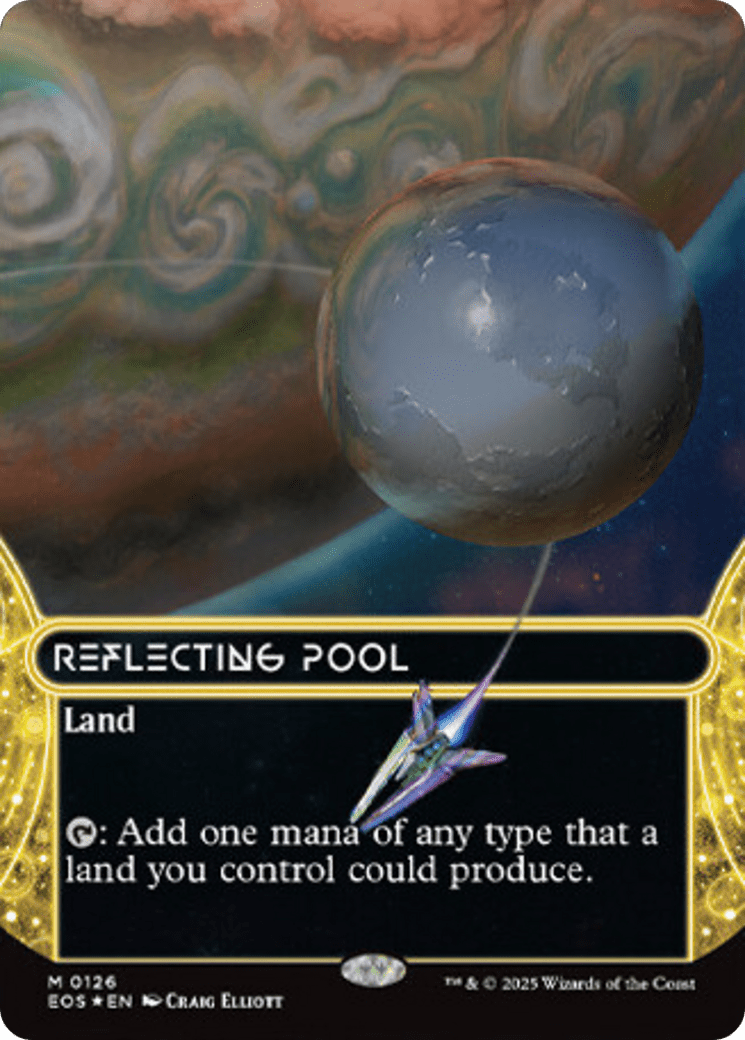 Reflecting Pool (0126) (Borderless) (Galaxy Foil) [Edge of Eternities: Stellar Sights] MTG Single Magic: The Gathering  | Multizone: Comics And Games