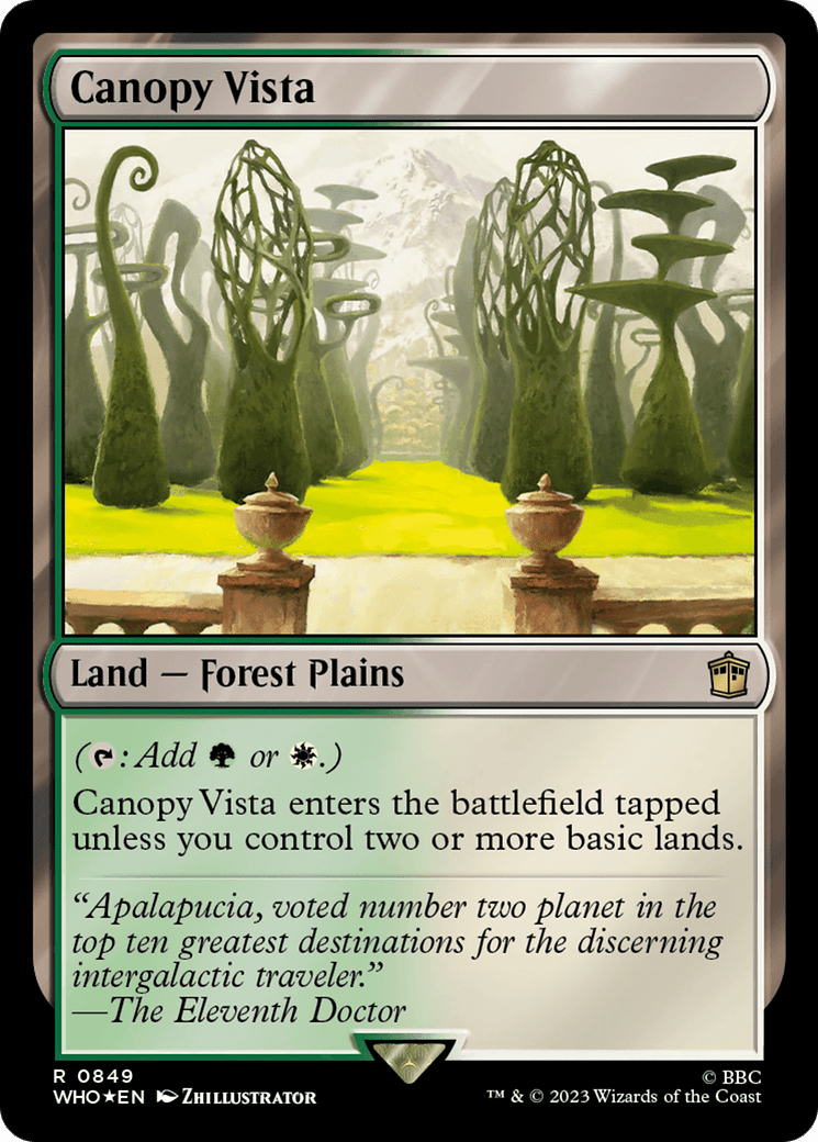 Canopy Vista (Surge Foil) [Doctor Who] MTG Single Magic: The Gathering  | Multizone: Comics And Games