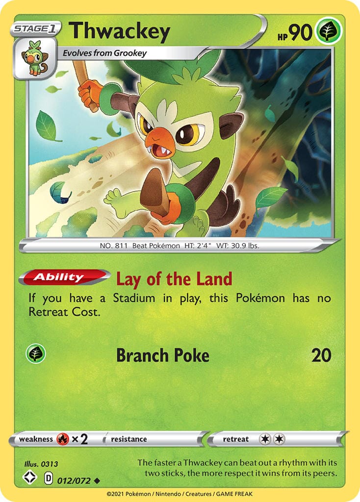Thwackey (012/072) [Sword & Shield: Shining Fates] Pokemon Single Pokémon  | Multizone: Comics And Games