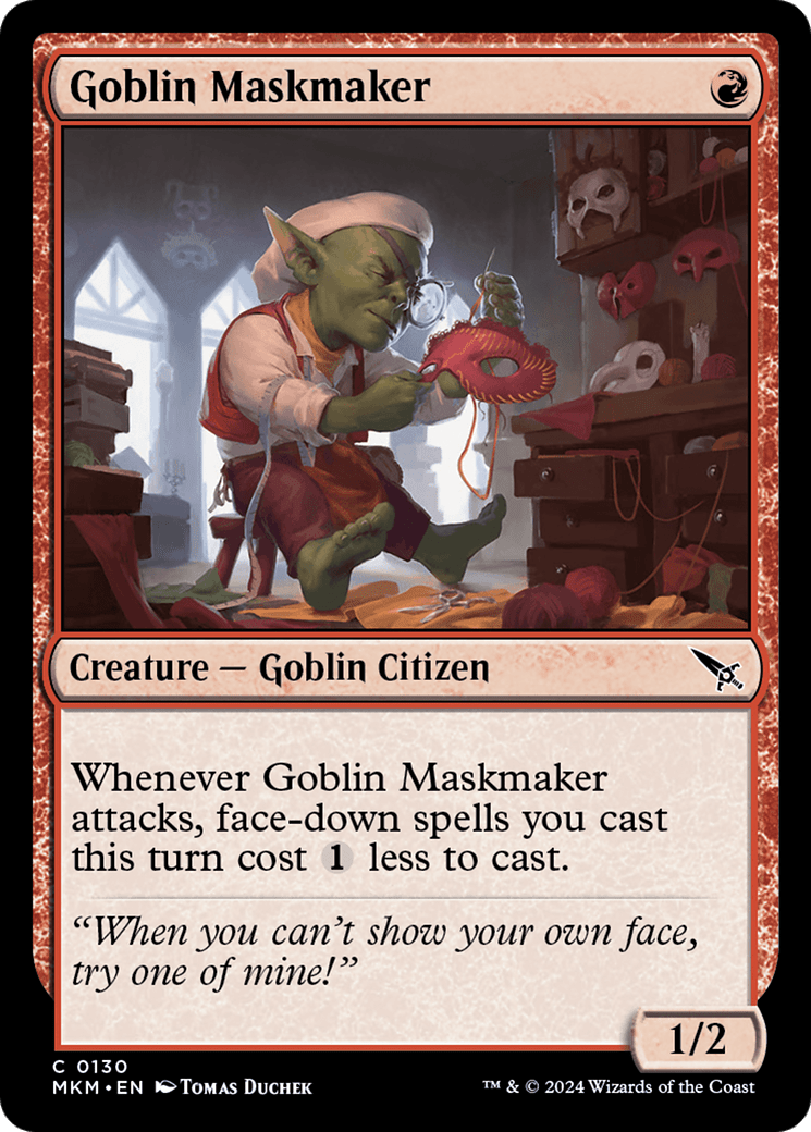 Goblin Maskmaker [Murders at Karlov Manor] MTG Single Magic: The Gathering  | Multizone: Comics And Games