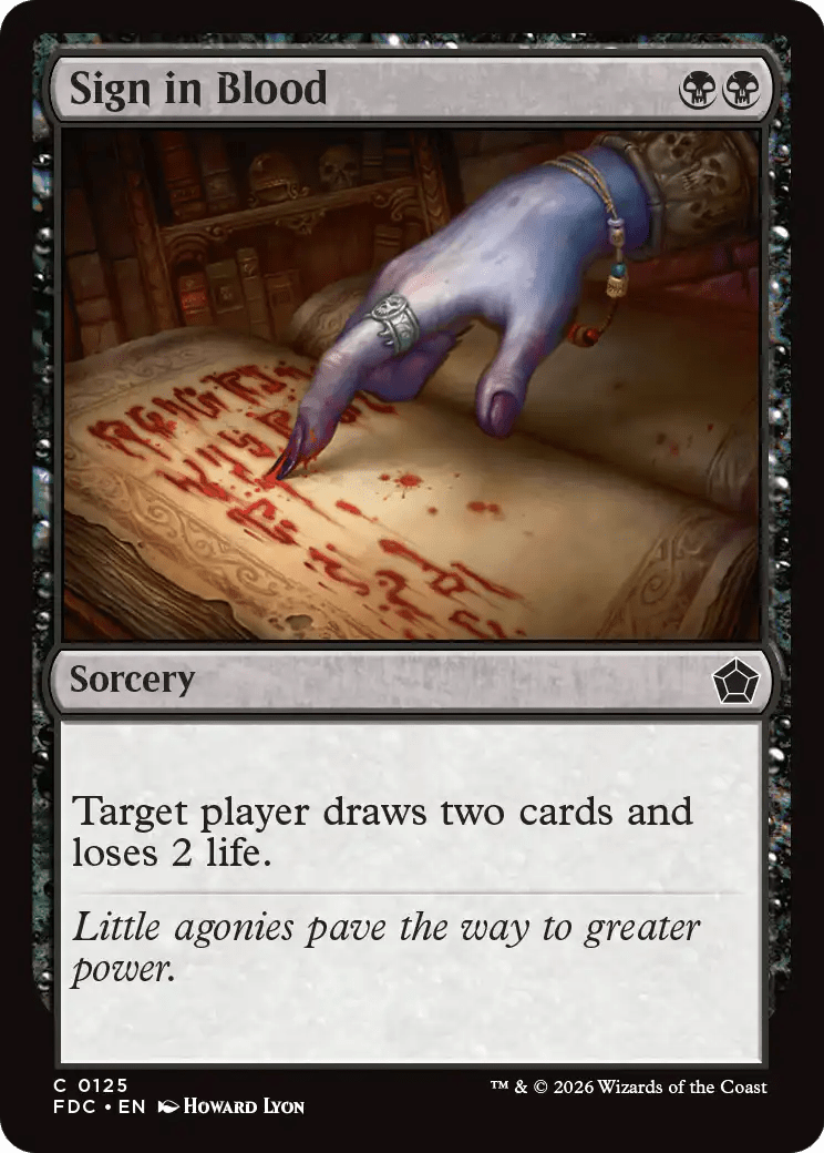 Sign in Blood [Foundations Commander] MTG Single Magic: The Gathering  | Multizone: Comics And Games
