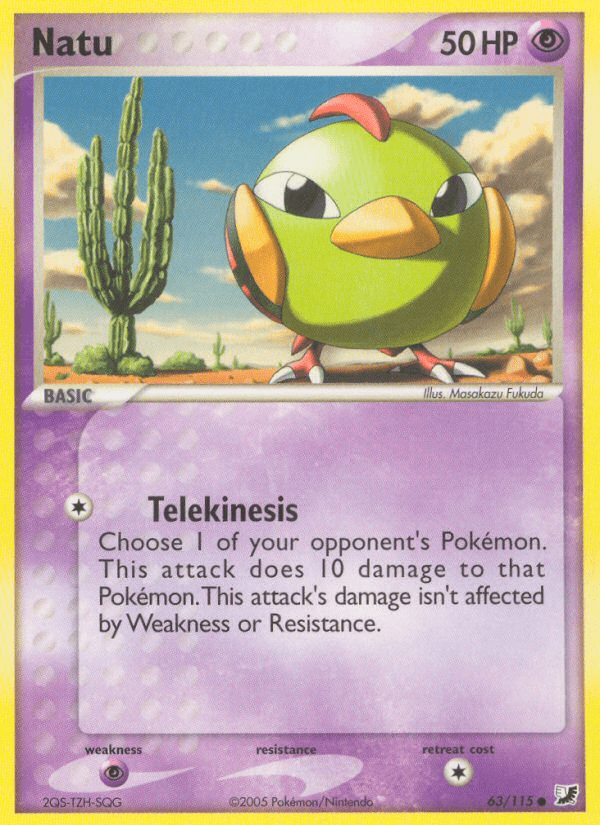 Natu (63/115) [EX: Unseen Forces] Pokemon Single Pokémon  | Multizone: Comics And Games