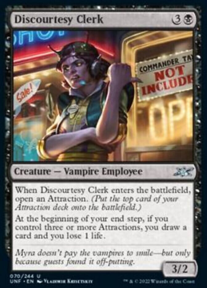 Discourtesy Clerk [Unfinity] MTG Single Magic: The Gathering  | Multizone: Comics And Games