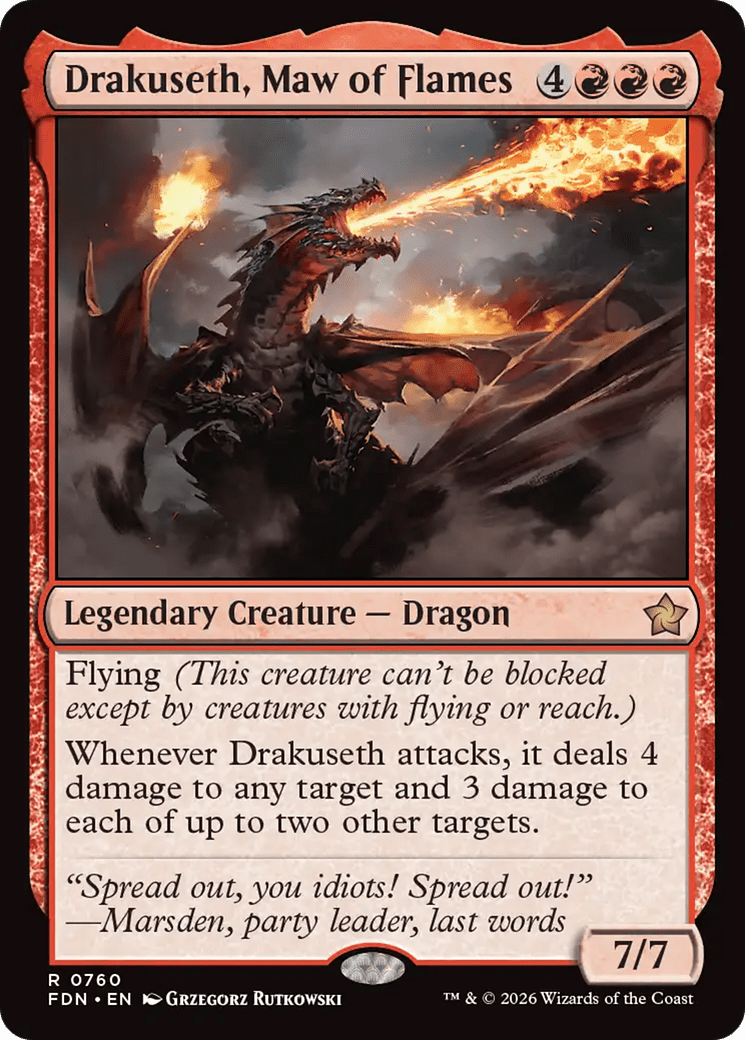 Drakuseth, Maw of Flames (0760) [Foundations] MTG Single Magic: The Gathering  | Multizone: Comics And Games