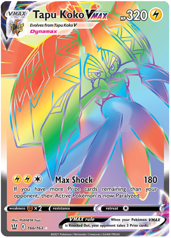 Tapu Koko VMAX (166/163) [Sword & Shield: Battle Styles] Pokemon Single Pokémon  | Multizone: Comics And Games