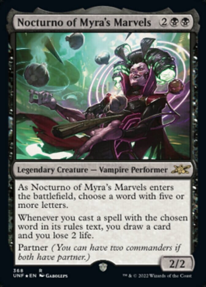 Nocturno of Myra's Marvels (Galaxy Foil) [Unfinity] MTG Single Magic: The Gathering  | Multizone: Comics And Games