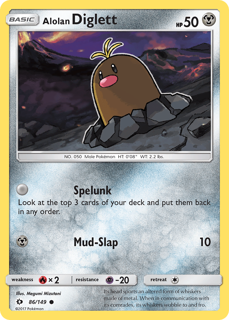 Alolan Diglett (86/149) [Sun & Moon: Base Set] Pokemon Single Pokémon  | Multizone: Comics And Games