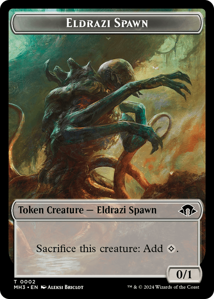 Eldrazi Spawn // Cat Warrior Double-Sided Token [Modern Horizons 3 Tokens] MTG Single Magic: The Gathering  | Multizone: Comics And Games